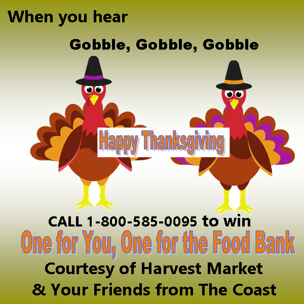 The Coast & Havest Market (Thanksgiving) Dinner Giveaway 